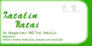 katalin matai business card